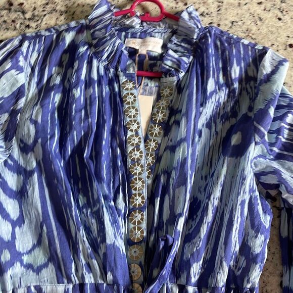 Sheridan French Britt Dress, Blue Moroccan Ikat Maxi Orig $395.00 - Picture 4 of 11